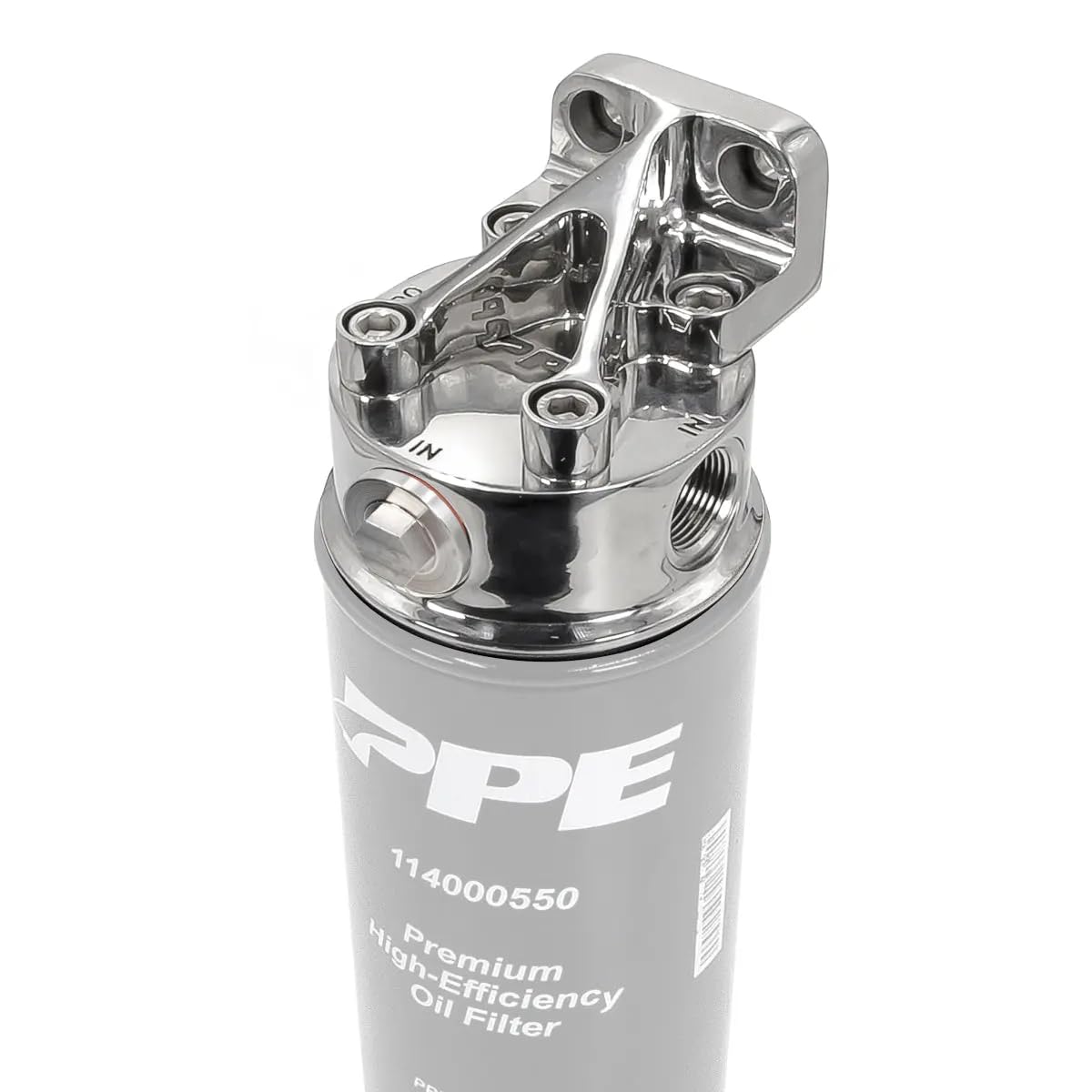 Remote Oil Filter Mount PPE Polished 304 Stainless Steel 114002000