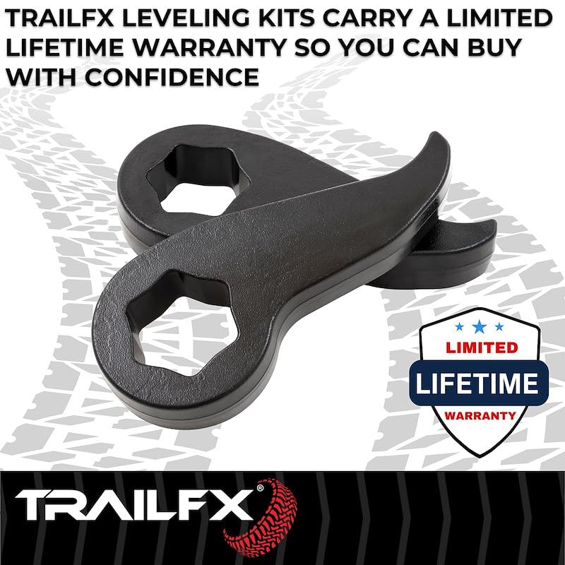 Trail FX Suspension Leveling Kit G22LL3, 2 Inch Lift, Torsion Key, Forged Steel, With Spacers/Shock Spacers And Installation Hardware, Fits 2020-2024 Chevrolet/GMC Silverado 2500 HD/ 3500 HD