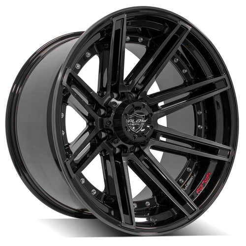 4Play Wheels 4P08-22120-8170-44BBT: 22X12 Gen2 4P08 8X170Mm -44Et In Gloss Black W/Brushed Face & Tinted Clear