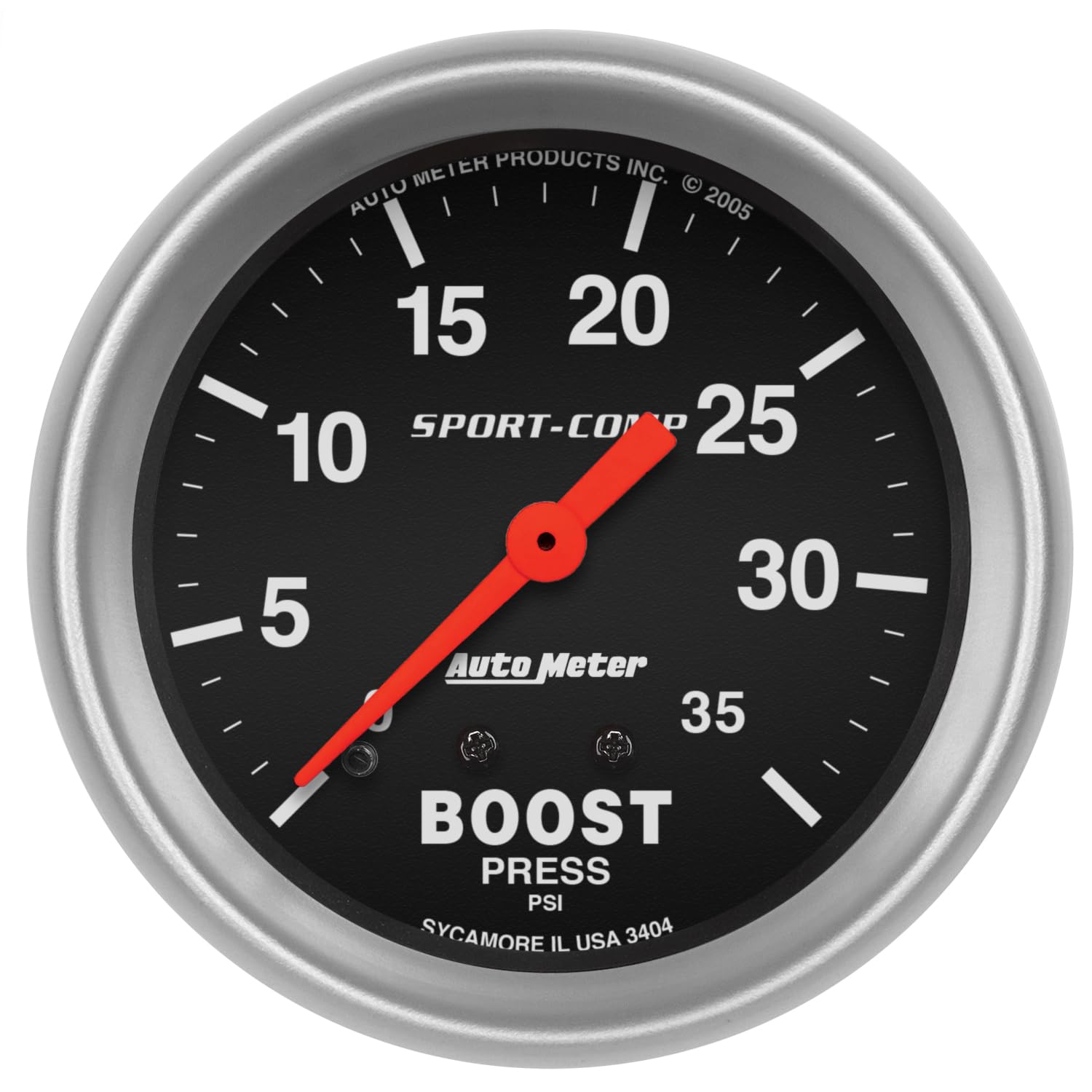 Auto Meter Sport-Comp Mechanical Boost Gauge, 2.625 in. 3404