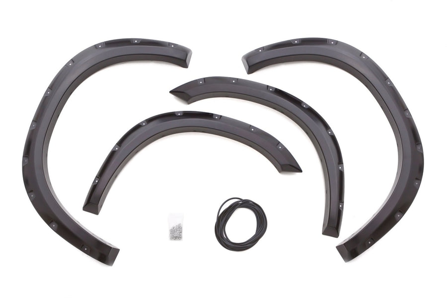 Lund Elite Series RX203S Black Rivet Style Standard Front and Rear Fender Flare - 4 Piece
