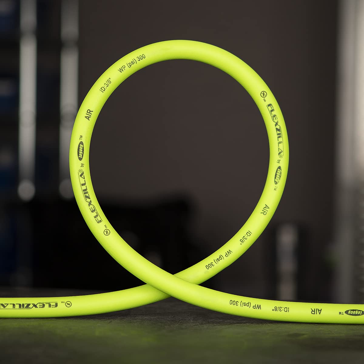Flexzilla Pro Air Hose, 50 ft. x 3/8 in., Heavy Duty, Lightweight, Hybrid, ZillaGreen - HFZP3850YW2