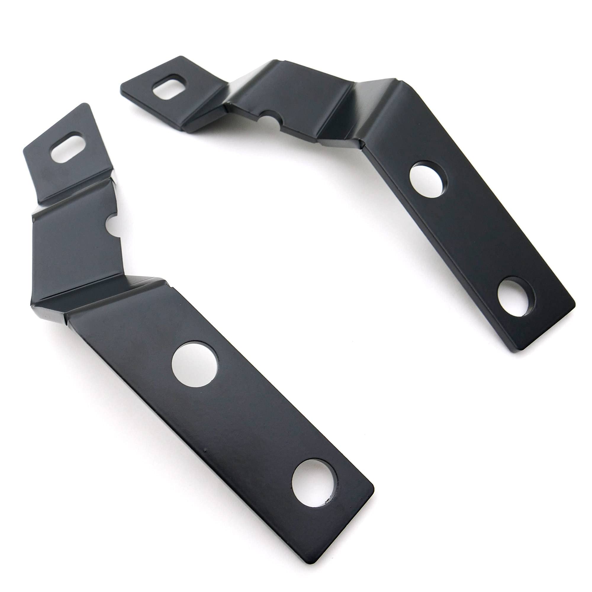 ZROADZ LED Mounting Bracket Ditch Hood Hinge - Compatible w/ 2007-2013 GMC Sierra 1500 - to Mount (2) 3 Inch LED Pod Lights - Mild Steel Gloss Black - Bolt-On Easy Installation - PN #Z362051