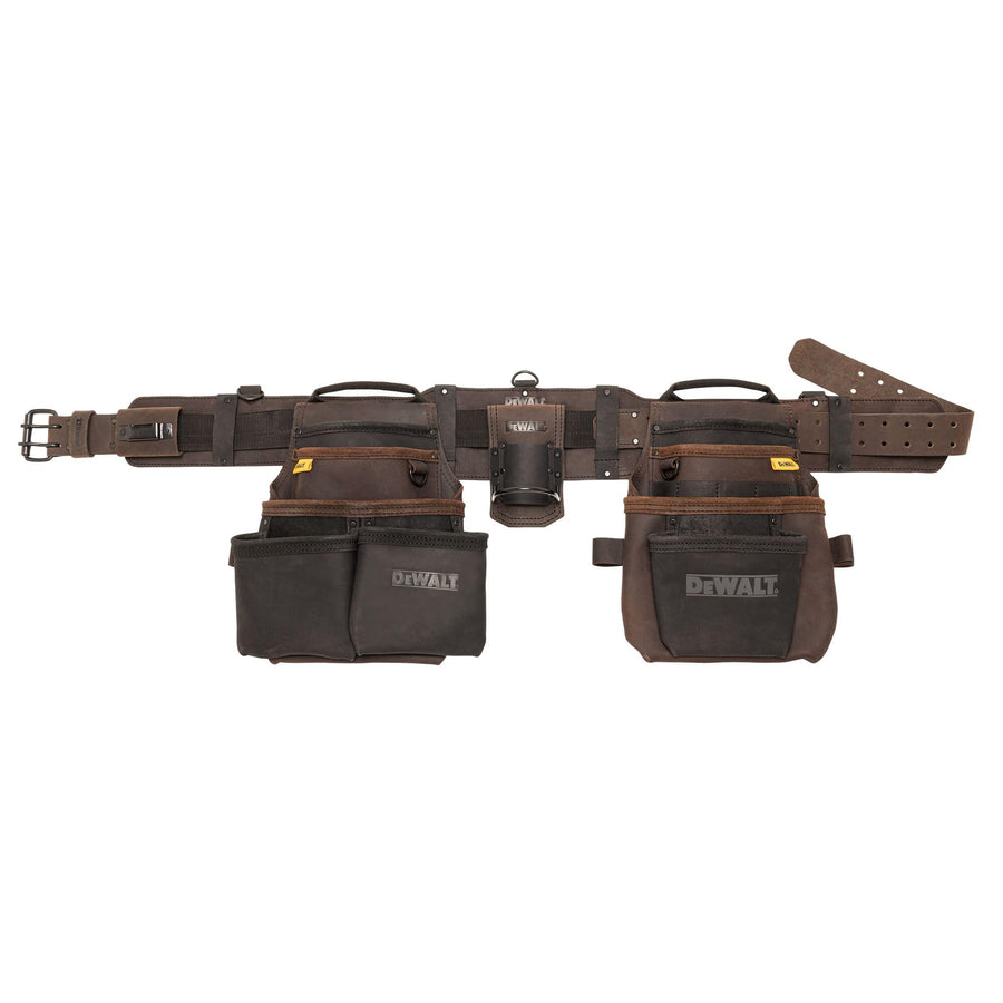 Leather DEWALT Tool Belt Organizer with 18 Pockets, Heavy Duty Construction (DWST550113)