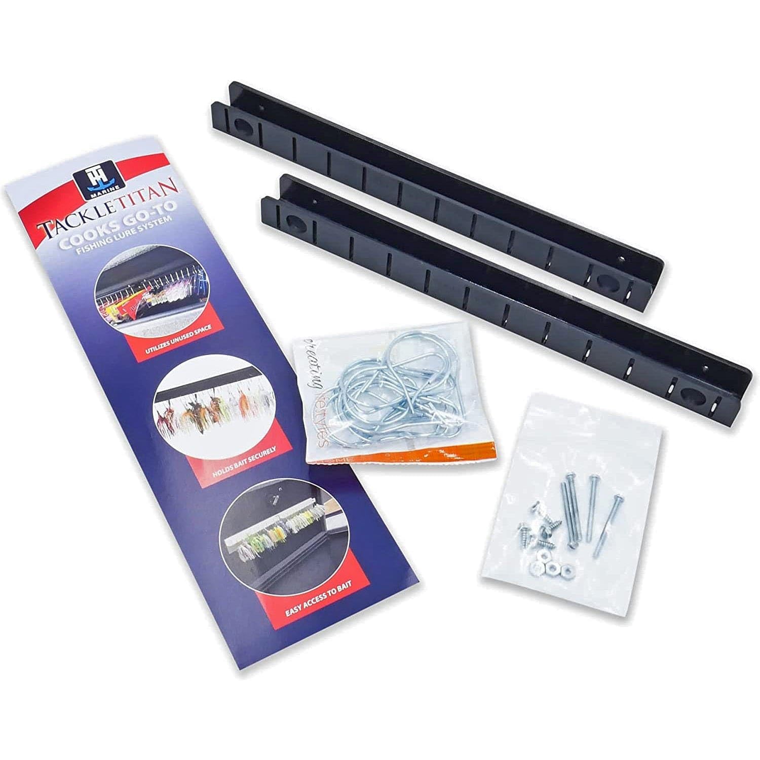 T-H Marine Go-To Cooks Tackle Storage System - Fishing Lure Holder and Organizer Provides Easy Access to Your Bait - Can Be Configured to Fit Any Boat or Dock - Black