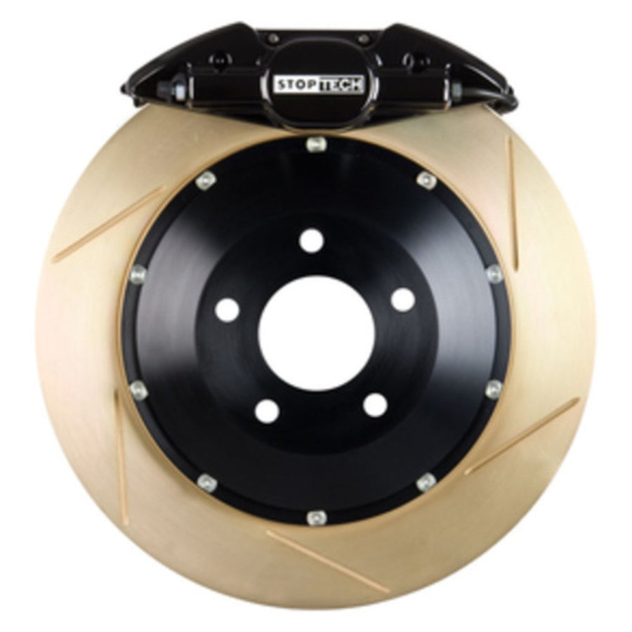 StopTech Big Brake Kit 83.837.0023.53; Black Caliper, Slotted Two-Piece Rotor, Front