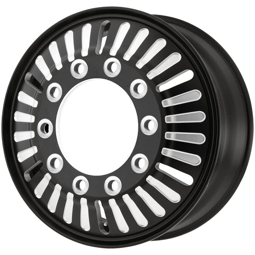 ATX AO403 S-BLK Mill Wheel ROULETTE with Aluminum (24.5 x 8.25 inches /10 x 285 mm, 144 mm Offset)