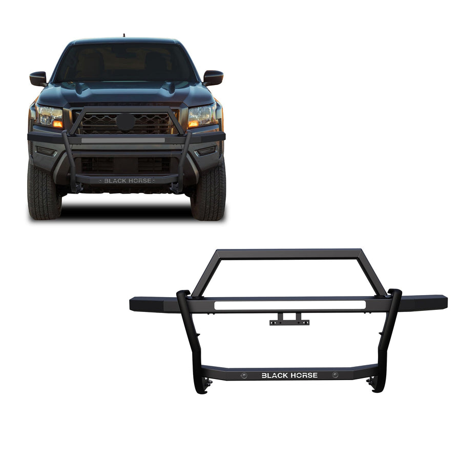 Rambler Black Horse Grille Guard Modular Compatible with 2022-2024 Nissan Frontier-RAGN01