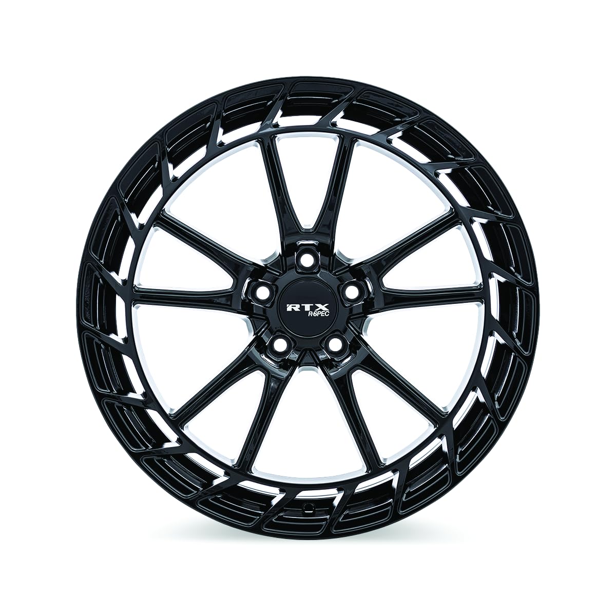 RTX Custom RS05 Wheel - 19x8, 40 Offset, 5x114.3 Bolt Pattern, 67.1mm Hub - Gloss Black Rim