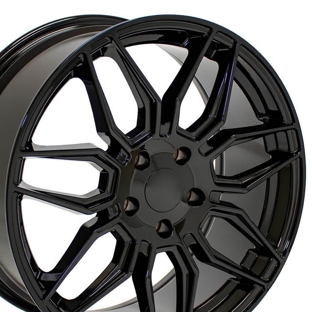 19 Inch OE Wheels CV03D Rim Fits Corvette C8 Z06 Style 5x120 19x8.5 Gloss Black - Hollander 95580 (1)