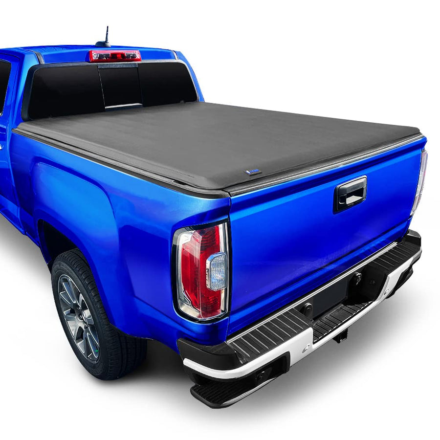 Tyger Auto T1 Soft Roll-up Tonneau Cover Compatible with 2019-2022 Chevy Colorado / GMC Canyon | 5'2" Bed | TG-BC1C9052 | Vinyl, Black