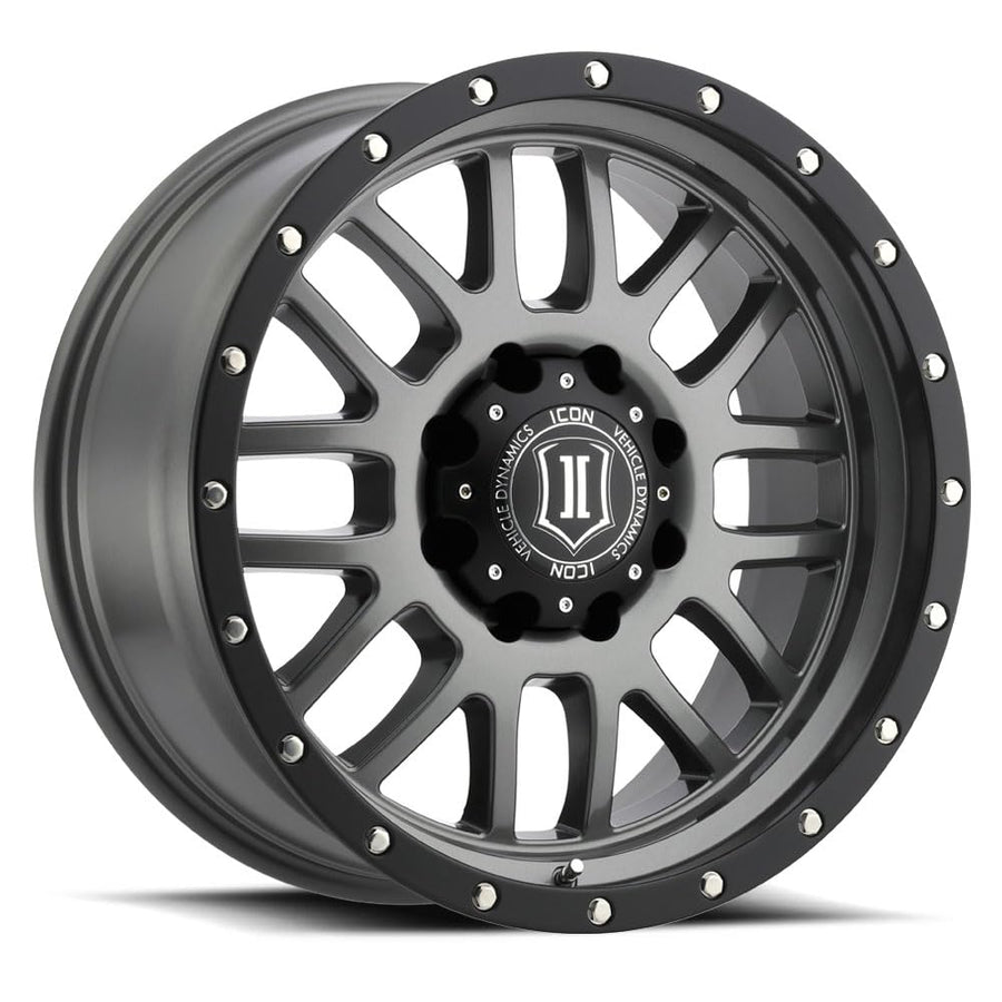 ICON Alloys Alpha, 20 x 9/8 x 170, Gun Metal, 0mm Offset, 5" BS, 1220908150GM