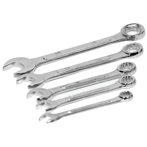 1406 Performance Tool MM Combo Wrench Set, 5-Piece Alloy Steel Metric Sizes 8-17mm