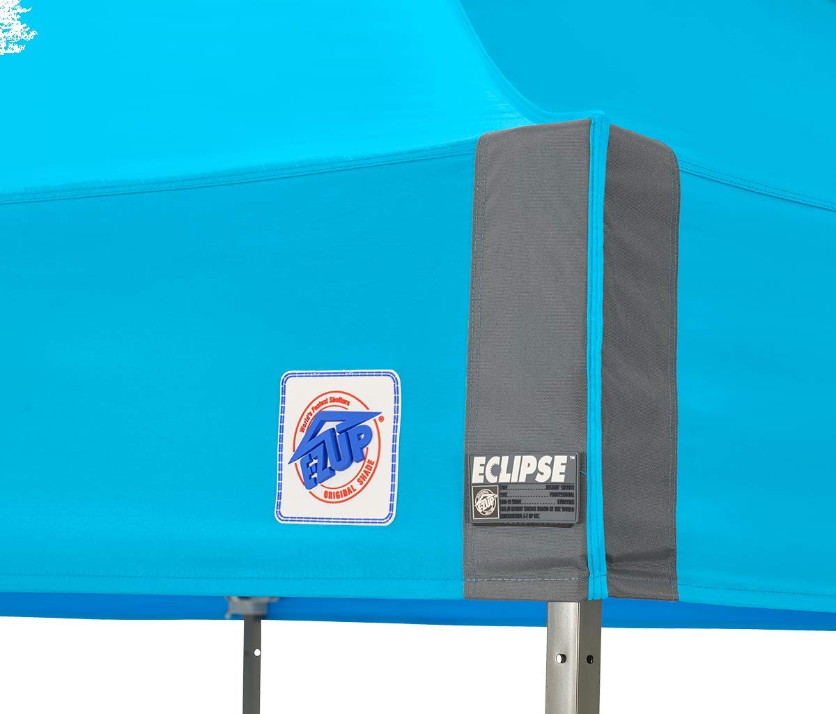 E-Z UP Eclipse Instant Shelter Canopy, 10' x 20', Gray Steel Frame and Royal Blue Professional Grade Top Pop-Up Tent