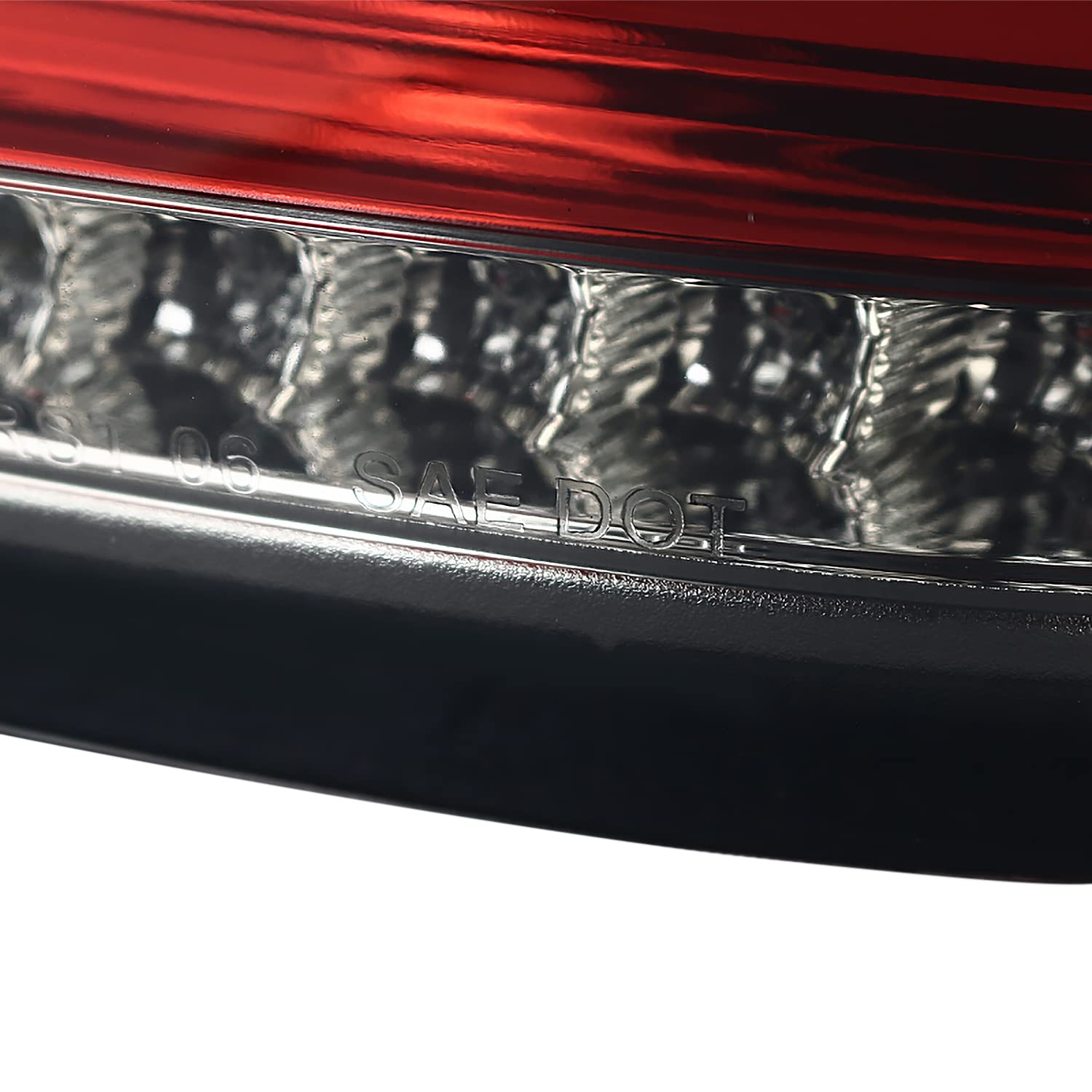 Red Smoke LED Bar Tail Lights SPEC-D TUNING Compatible with 2006-2011 Mercedes-Benz W164 ML-Class, Left + Right Pair Assembly