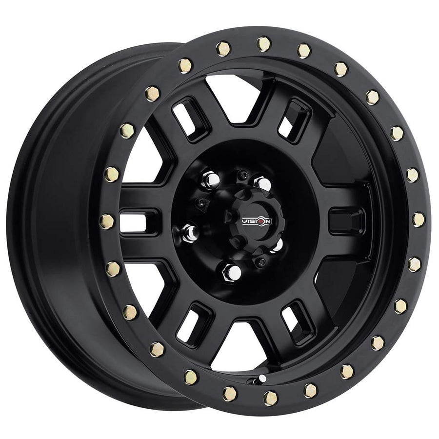 Matte Black Vision 398 Wheel with Painted Finish (15x8"/5x114.3mm)
