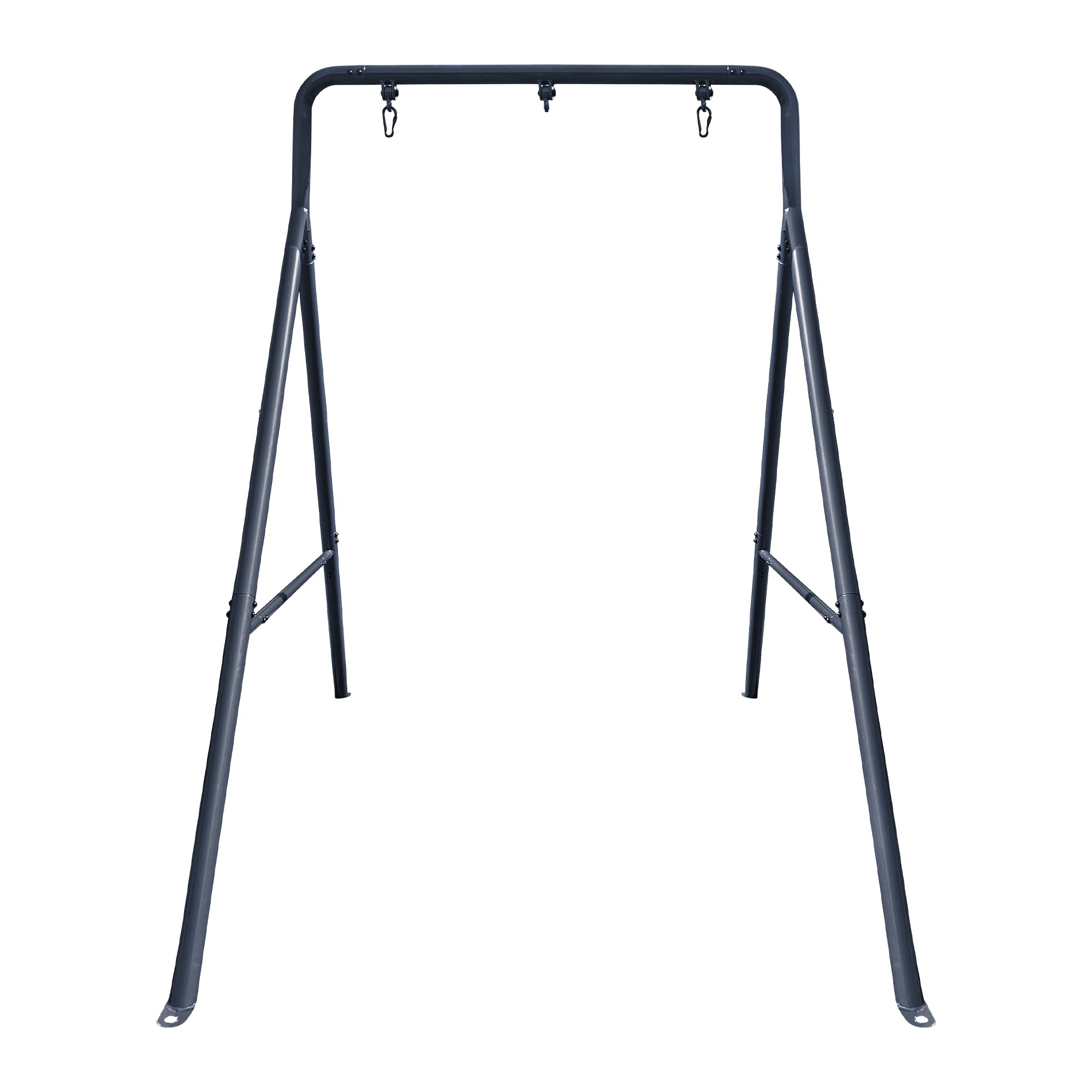 TitanFlex gobaplay Single Swing Set Frame, 6.7ft x 8.4ft Modular Metal Swingset - Outdoor & Backyard Playground Equipment for Kids (Frame Only)