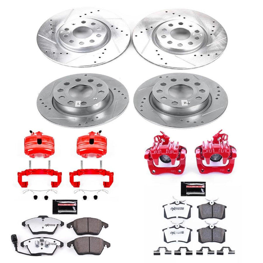 Power Stop KC7530-26 Z26 Street Warrior Front & Rear Brake Kit Volkswagen For Volkswagen Jetta 2013 [Model Specific]