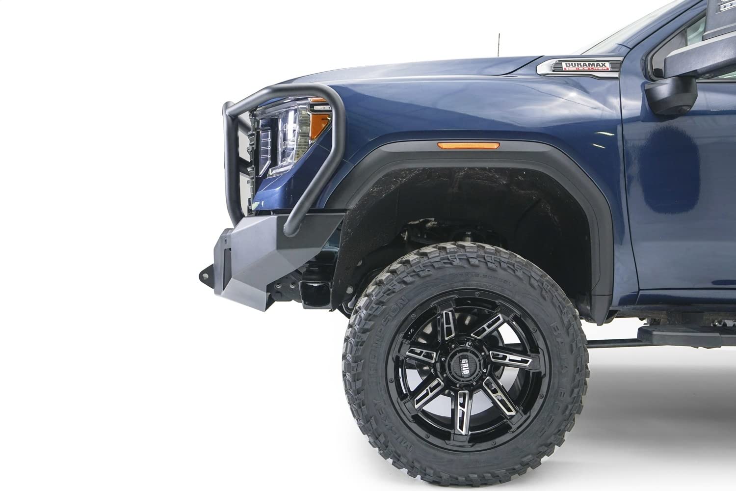Fab Fours Full Width GM20-A5050-B Premium Raw Front Winch HD Bumper