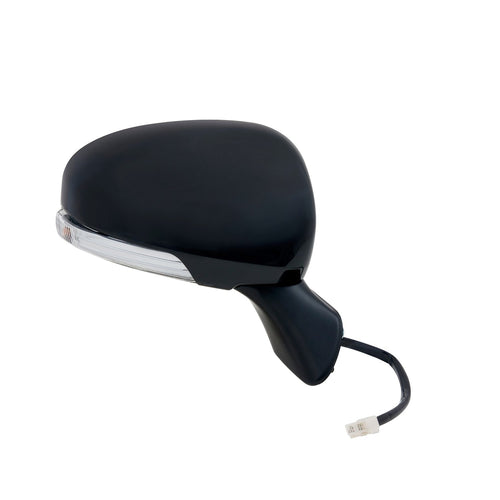 Fit System Side Passenger Mirror for Toyota Prius V Wagon, Textured Black w/PTM Cover, w/Turn Signal, Power Folding, Heated Power