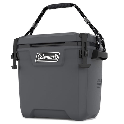 Coleman 28 Quart Convoy Series Lightweight Portable Cooler with Nonslip Grip Reflective Rope Handles for Long Haul Outdoor Adventures, Dark Storm