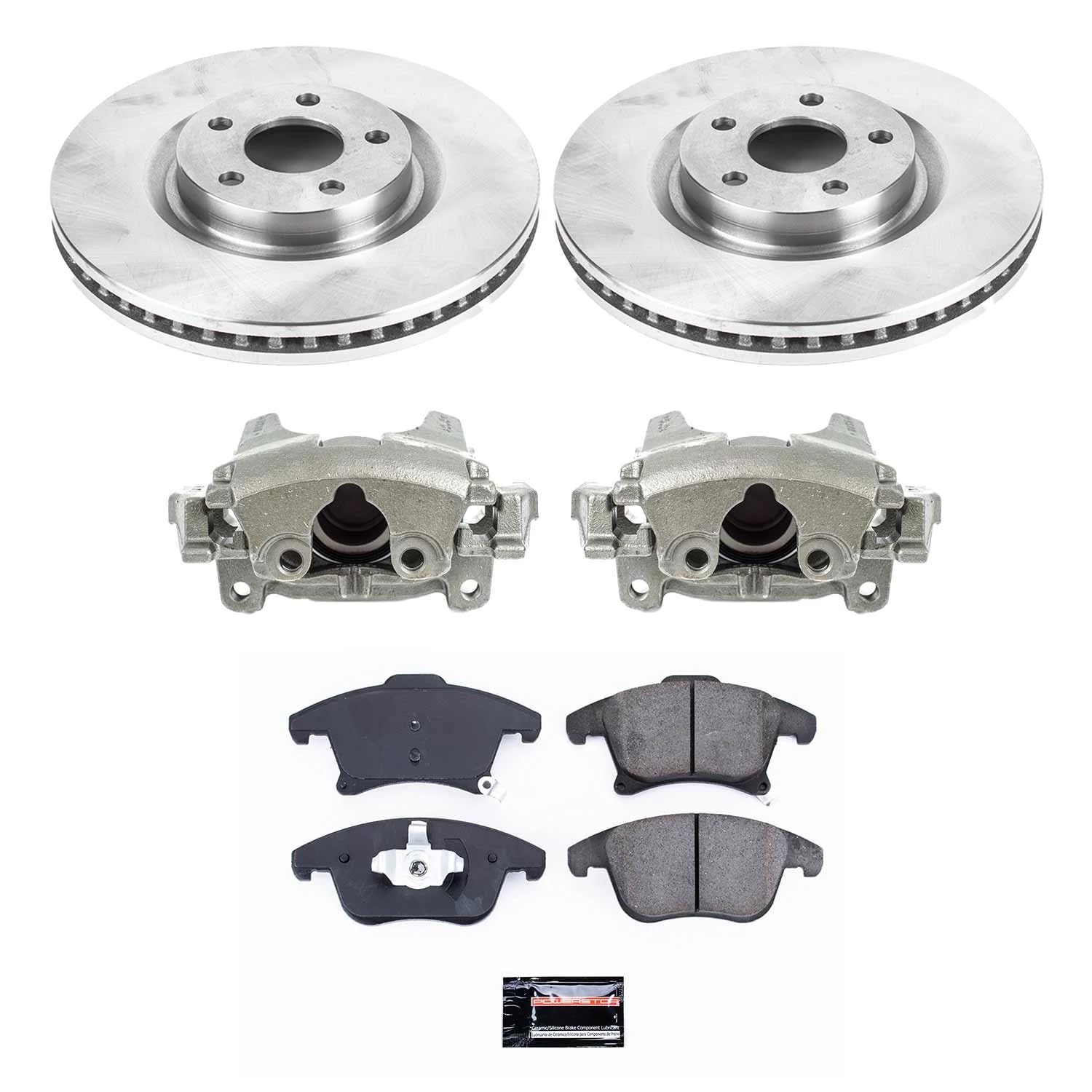 Power Stop Autospecialty KCOE8540 Front Brake Caliper Kit- Brake Rotors, Brake Pads & Calipers