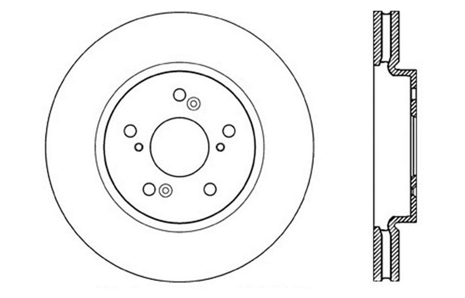 Sport StopTech 128.40073L Cross Drilled Brake Rotor (Front Left), 1 Pack