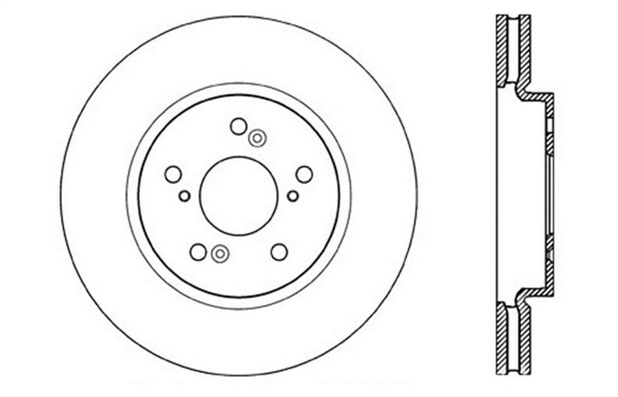 Sport StopTech 128.40073L Cross Drilled Brake Rotor (Front Left), 1 Pack