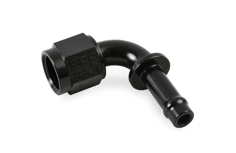 90 Deg. Earl's -6 To 5/16 Vapor Guard Hose End