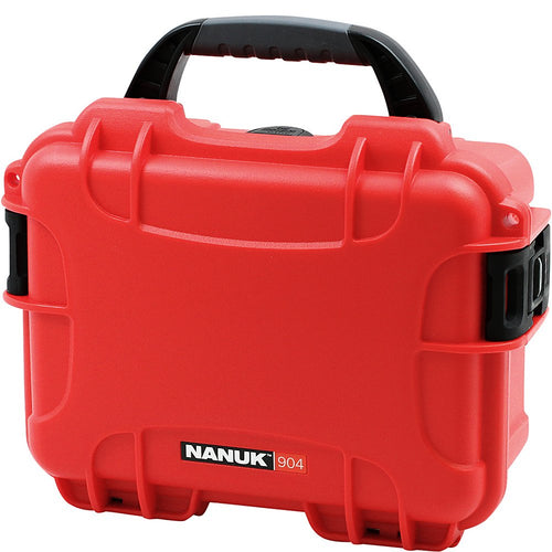 Red Nanuk 904 Waterproof Hard Case with Foam Insert