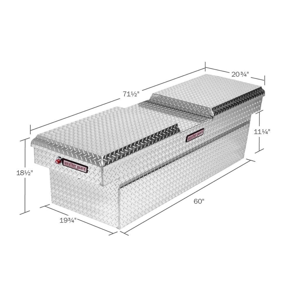 Crossover Weather Guard Truck Box, Silver, 71-1/2 in. W, 124001