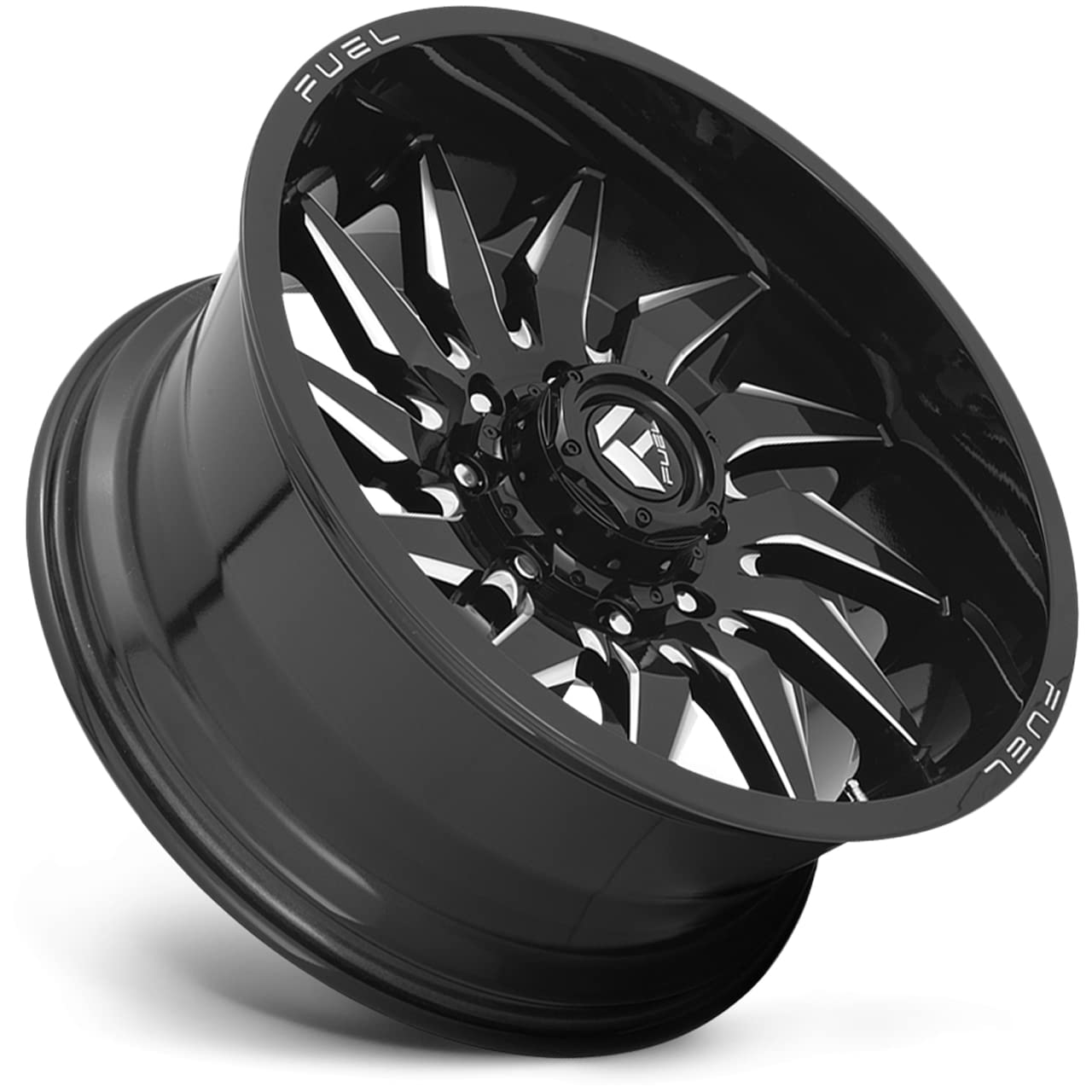 22x12 D744 SABER, Bolt Pattern: 8x6.5/, Offset: -44, GLOSS BLACK MILLED, set of 1