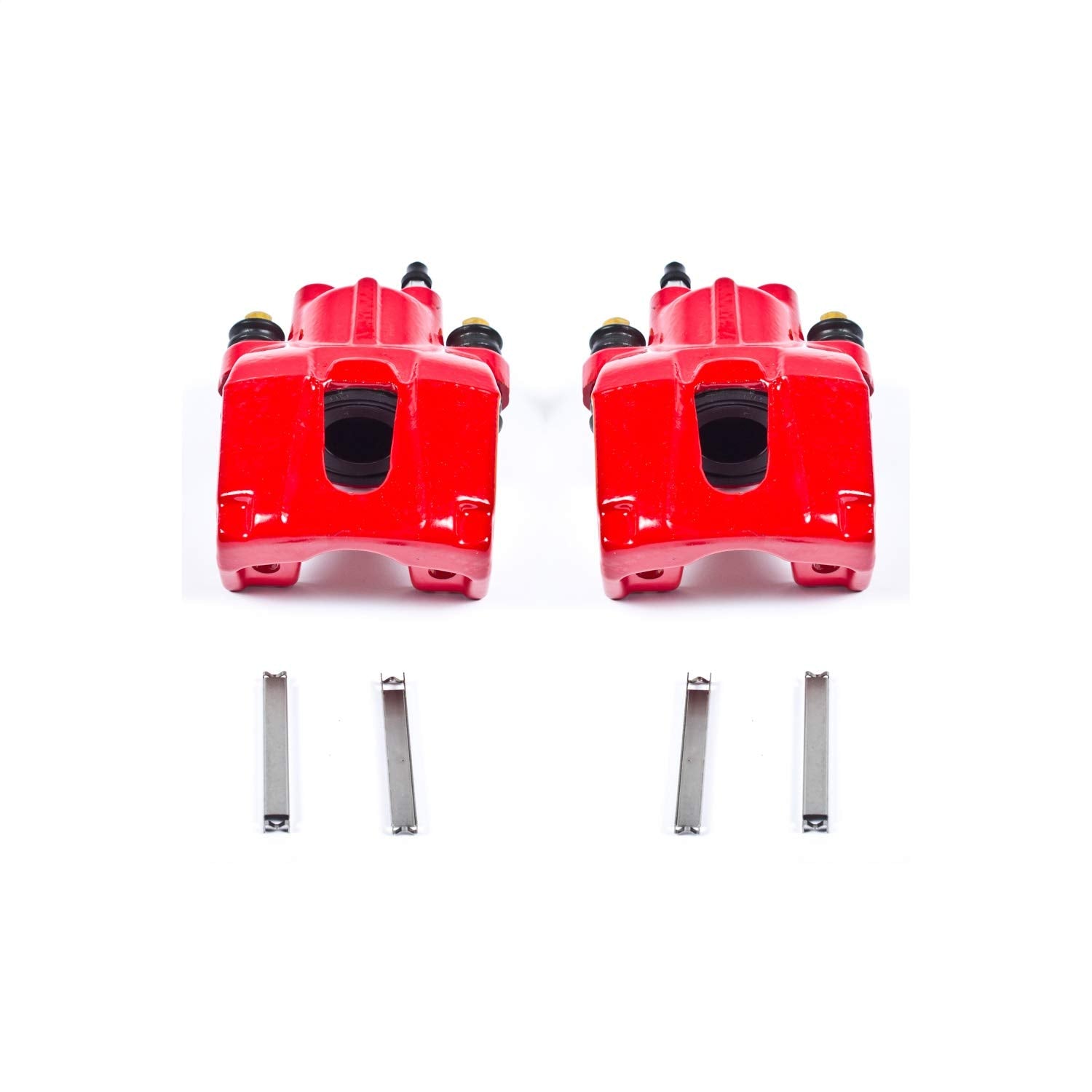 Caliper Set Power Stop For Jeep Commander 2006-2010, Jeep Grand Cherokee 2005-2010 [Model Specific] Rear Pair of High-Temp Red Powder Coated Calipers S4998