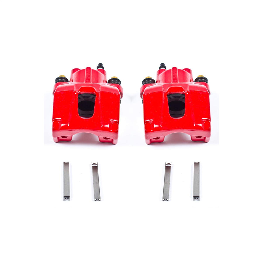 Caliper Set Power Stop For Jeep Commander 2006-2010, Jeep Grand Cherokee 2005-2010 [Model Specific] Rear Pair of High-Temp Red Powder Coated Calipers S4998