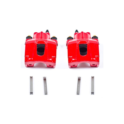 Caliper Set Power Stop For Jeep Commander 2006-2010, Jeep Grand Cherokee 2005-2010 [Model Specific] Rear Pair of High-Temp Red Powder Coated Calipers S4998