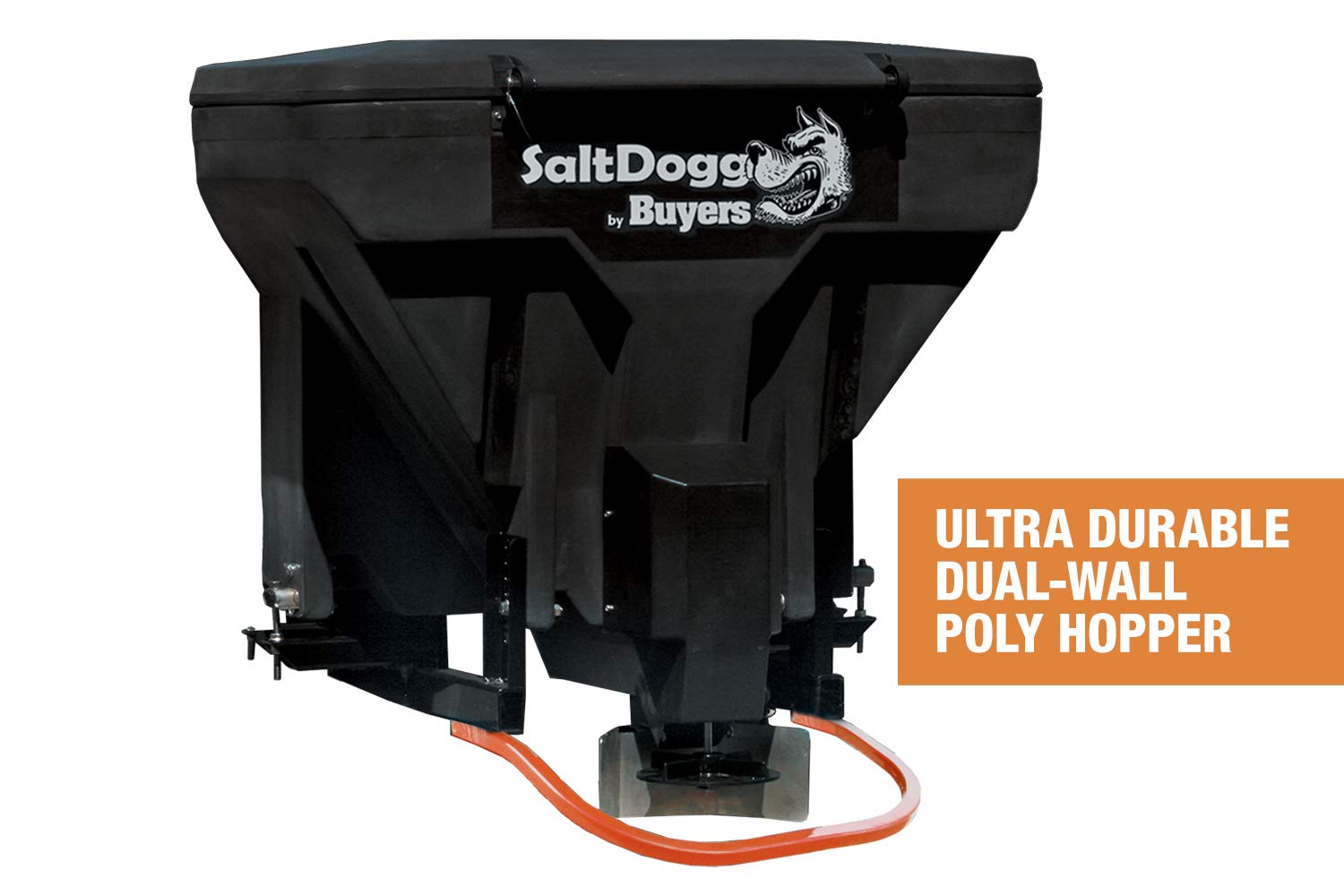 Buyers Products TGS07 Saltdogg Tailgate Salt Spreader, Made In The USA, 11 cu ft/825lb Capacity, Horizontal Auger Feed, Commerial Salt Spreader With Ground or Truck Bed Loading