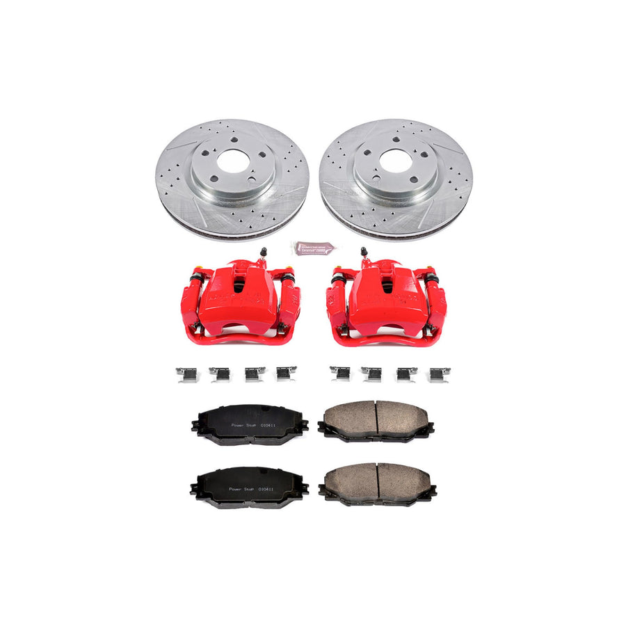 Power Stop Z23 Evolution Sport Brake Kit with Calipers For Scion, Pontiac Vibe, Toyota Corolla iM, Toyota Matrix, Scion tC, Toyota Mirai, Toyota RAV4 [Model Specific]