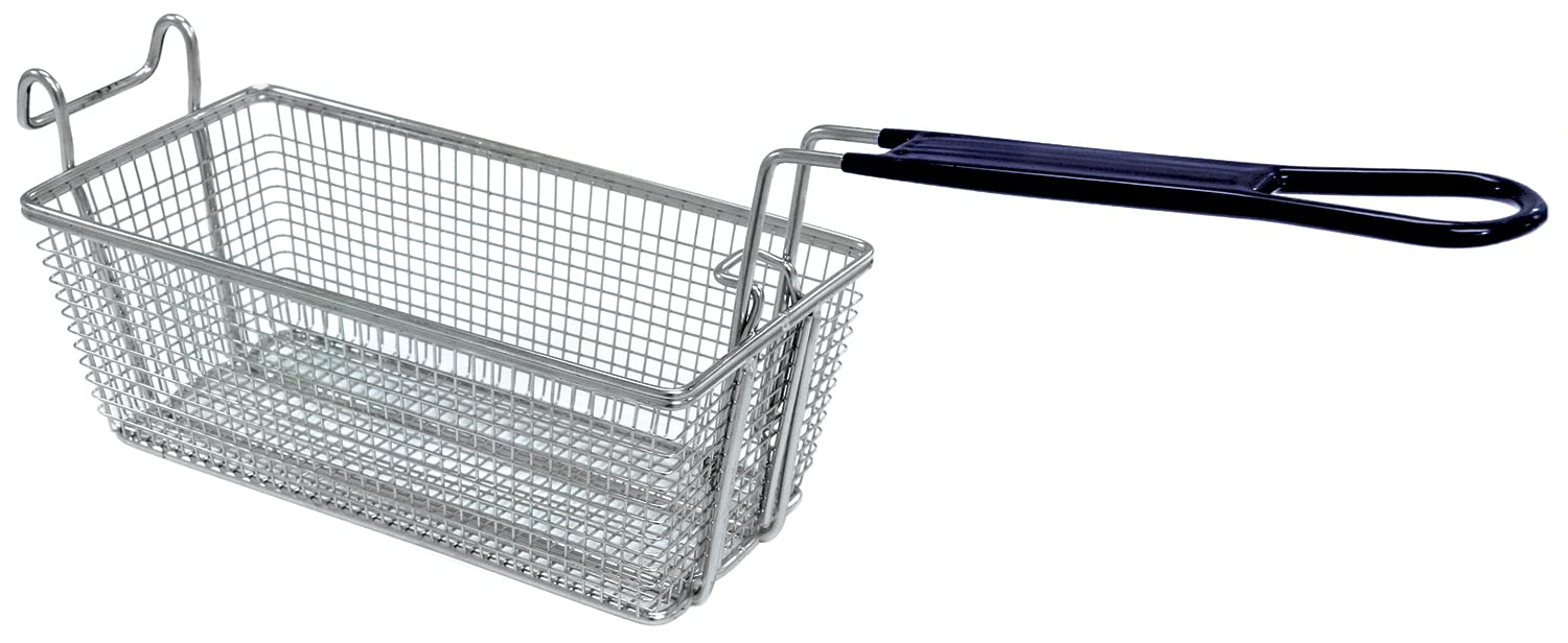Bayou Classic Fry Basket 700-186 For 4-gal Stainless Bayou Fryer Features Cool Touch Handle Wire Mesh Basket Perfect For Frying Fish Shrimp Chicken Onion Rings Hushpuppies and Fries