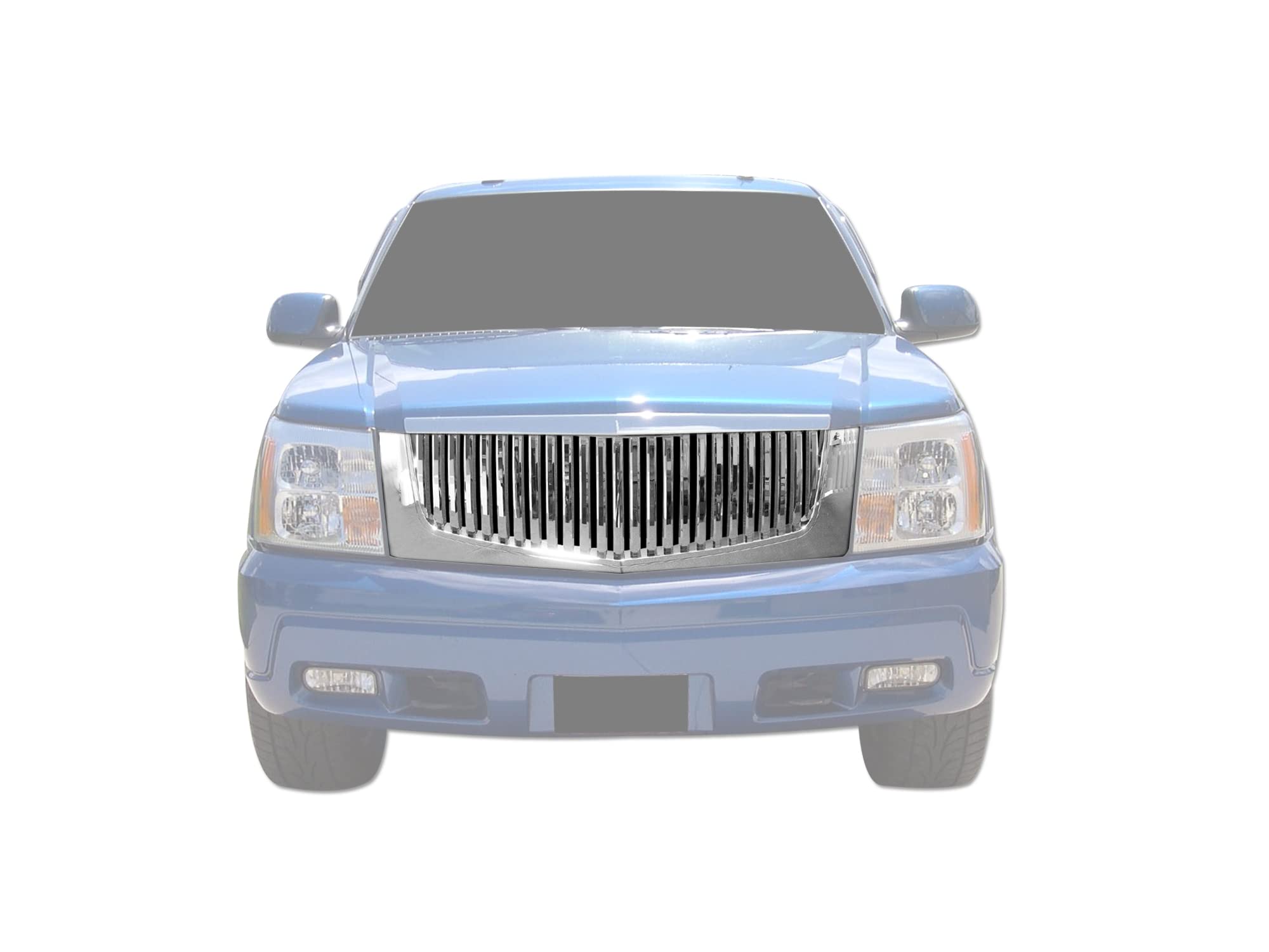 7146921 Armordillo USA Vertical Front Hood Grille - Chrome Fits 2002-2006 Cadillac Escalade