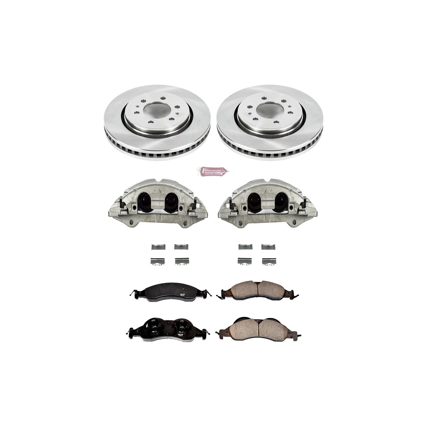 Power Stop KCOE4682 1-Click OE Replacement Brake Kit with Calipers For Ford Expedition 2007-2009, Lincoln Navigator 2007-2009 [Model Specific] Autospecialty