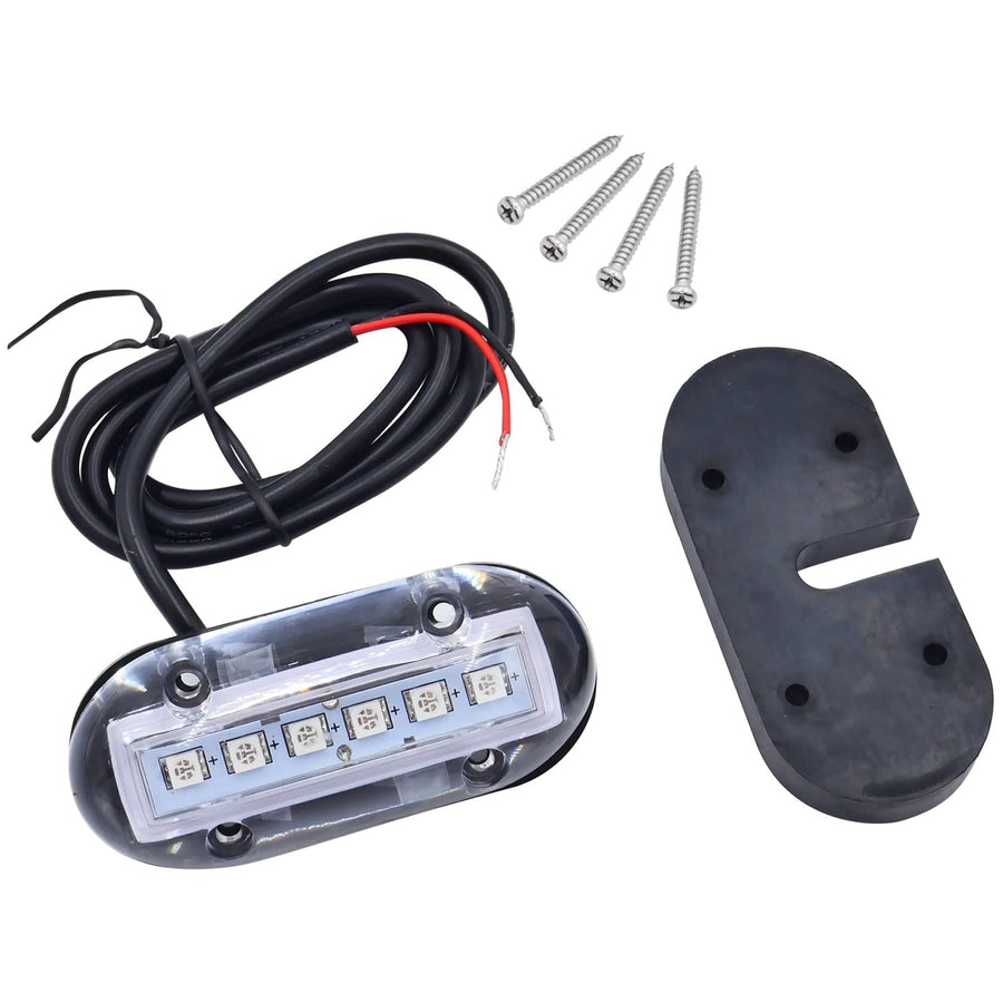 T-H Marine Underwater LED Boat Light - High-Intensity Waterproof Surface Mount Lighting - Use Above or Below Water - Multi-Purpose and Low Power Draw - Blue