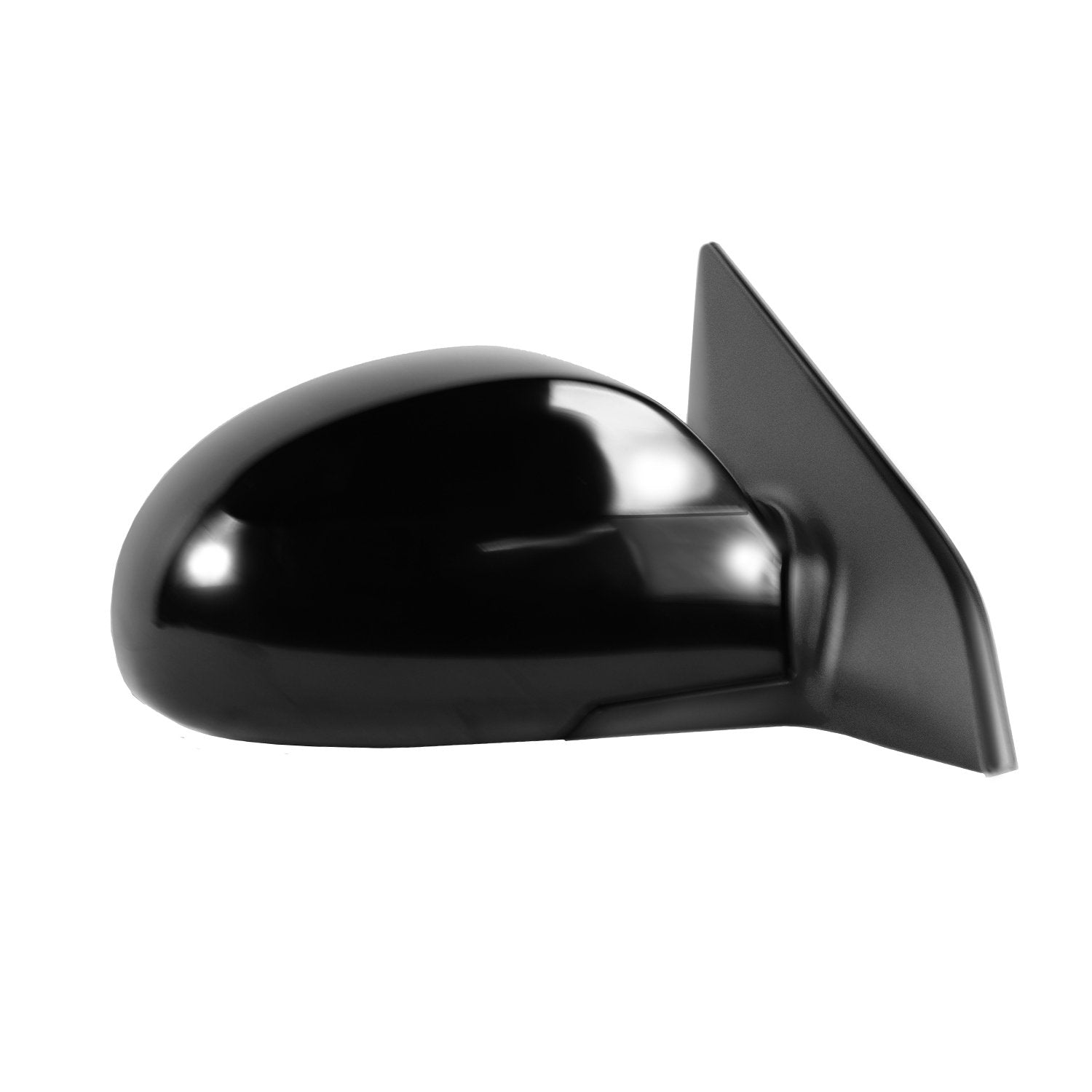 Kia Spectra 5 Passenger Side Mirror, Textured Black w/PTM Cover, Chrome Lens, Foldaway, Heated Power