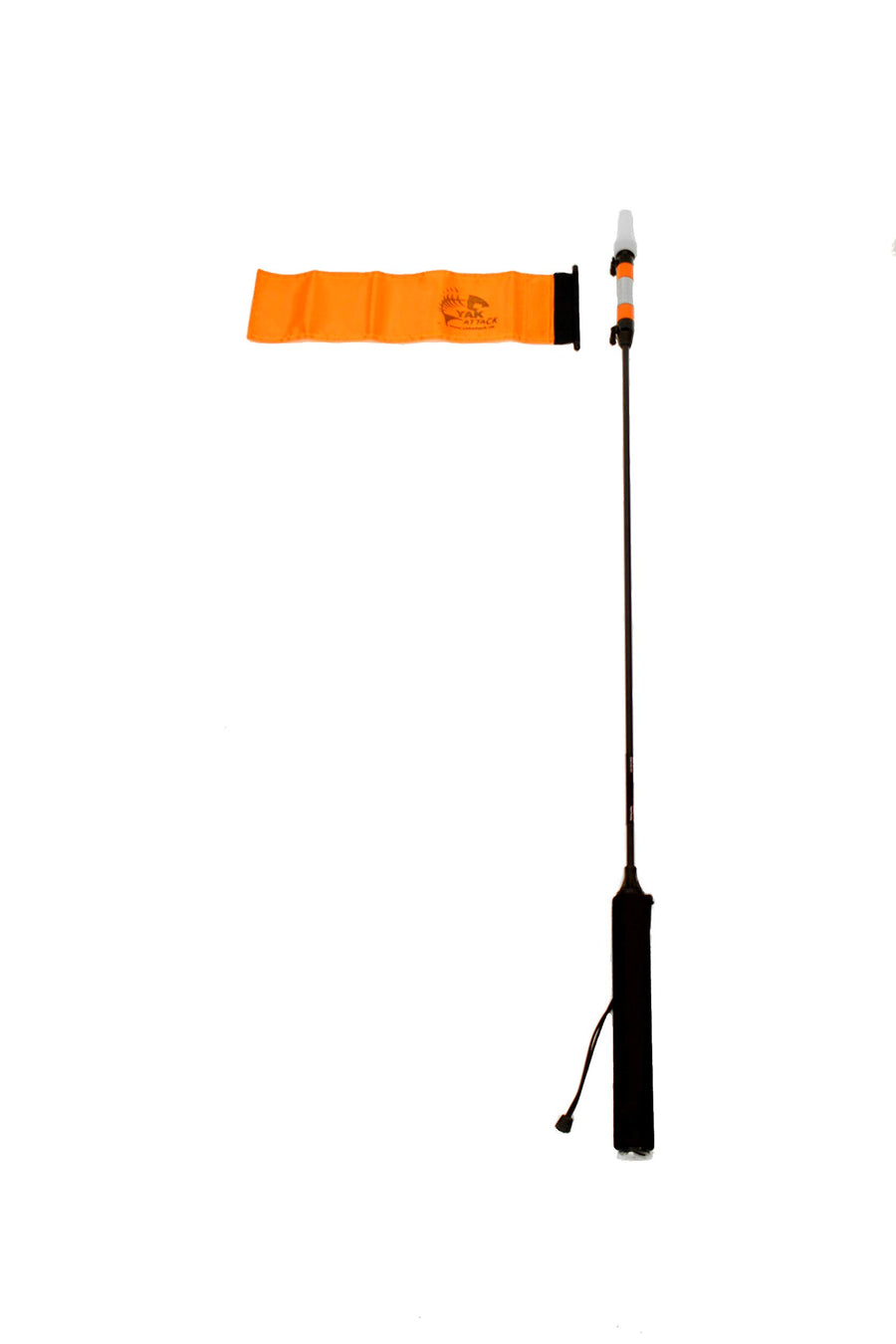 VISIPole II YakAttack with Flag and 360° LED Light | GearTrac Ready Visibility System for Kayaks | Waterproof to 1000 ft | Includes Mounting Hardware & Batteries | Made in USA