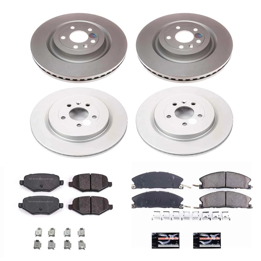 Power Stop Z17 Evolution Geomet® Coated Brake Kit Front and Rear