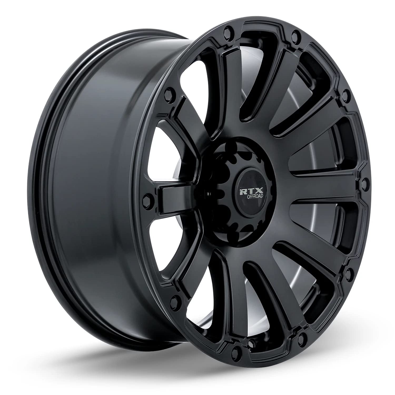 RTX PANZER Wheel Custom - 17x9, +0 Offset, 5x127 Bolt Pattern, 71.5mm Hub - Satin Black with Machined Gray Face Rim