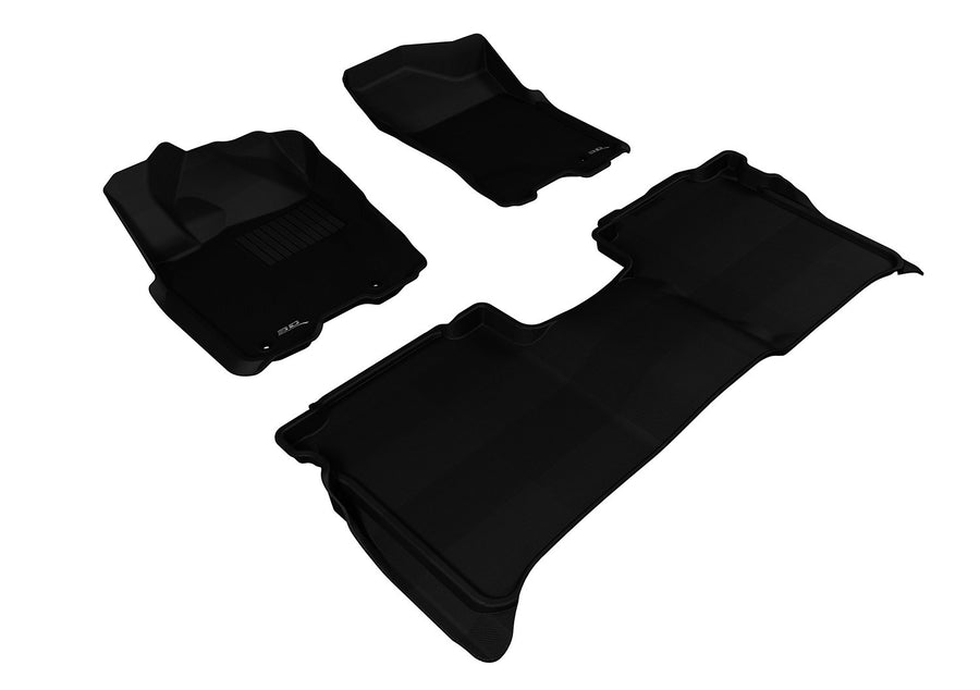 3D MAXpider Kagu Custom Fit Floor Mat (Black) Compatible with Nissan Titan 2009-2015 - R1 R2 (with Storage Box)