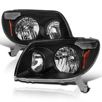 Black Headlights SPEC-D TUNING Compatible with 2003-2005 Toyota 4Runner, Left + Right Head Lamps Assembly
