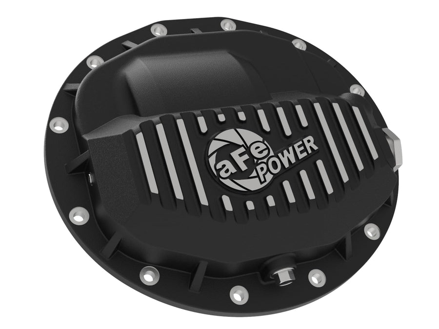 Pro Series aFe POWER Front Differential Cover Black w/Machined Fins - #46-70402 - Dodge Trucks 2500/3500 13-23 (AAM 9.25-12)