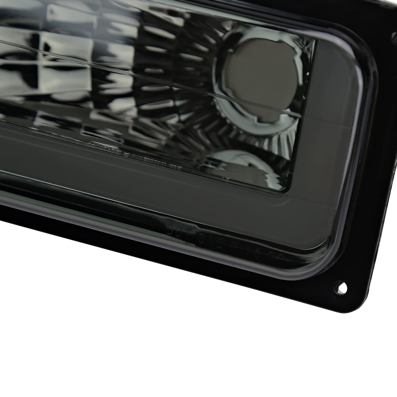 Smoke LED Bar Bumper Lights SPEC-D TUNING Compatible with 1988-1998 Chevy Silverado C10 C/K