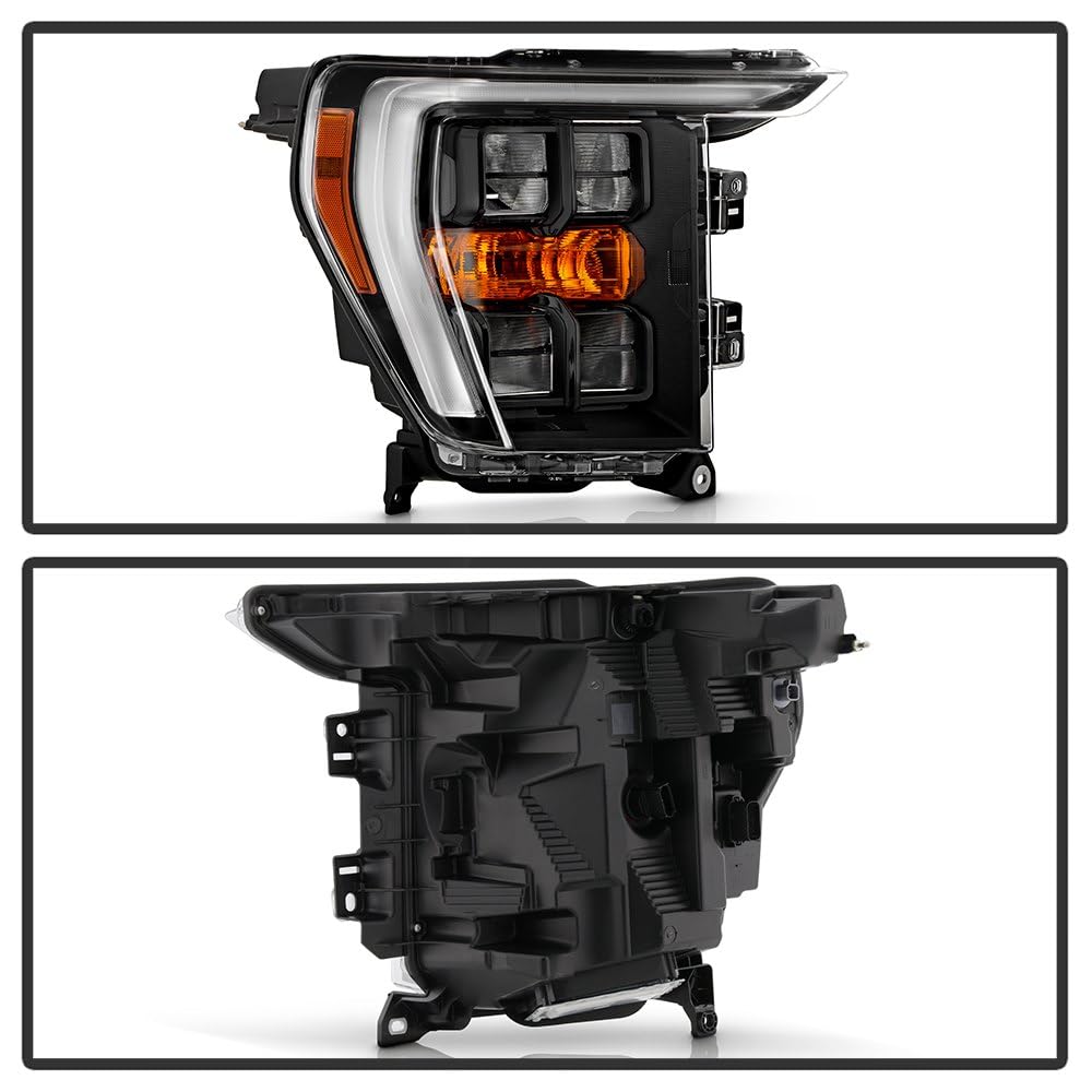 Ford F150 Spyder (OE) 21-23 Quad LED w/DRL Headlight - OE Black Right